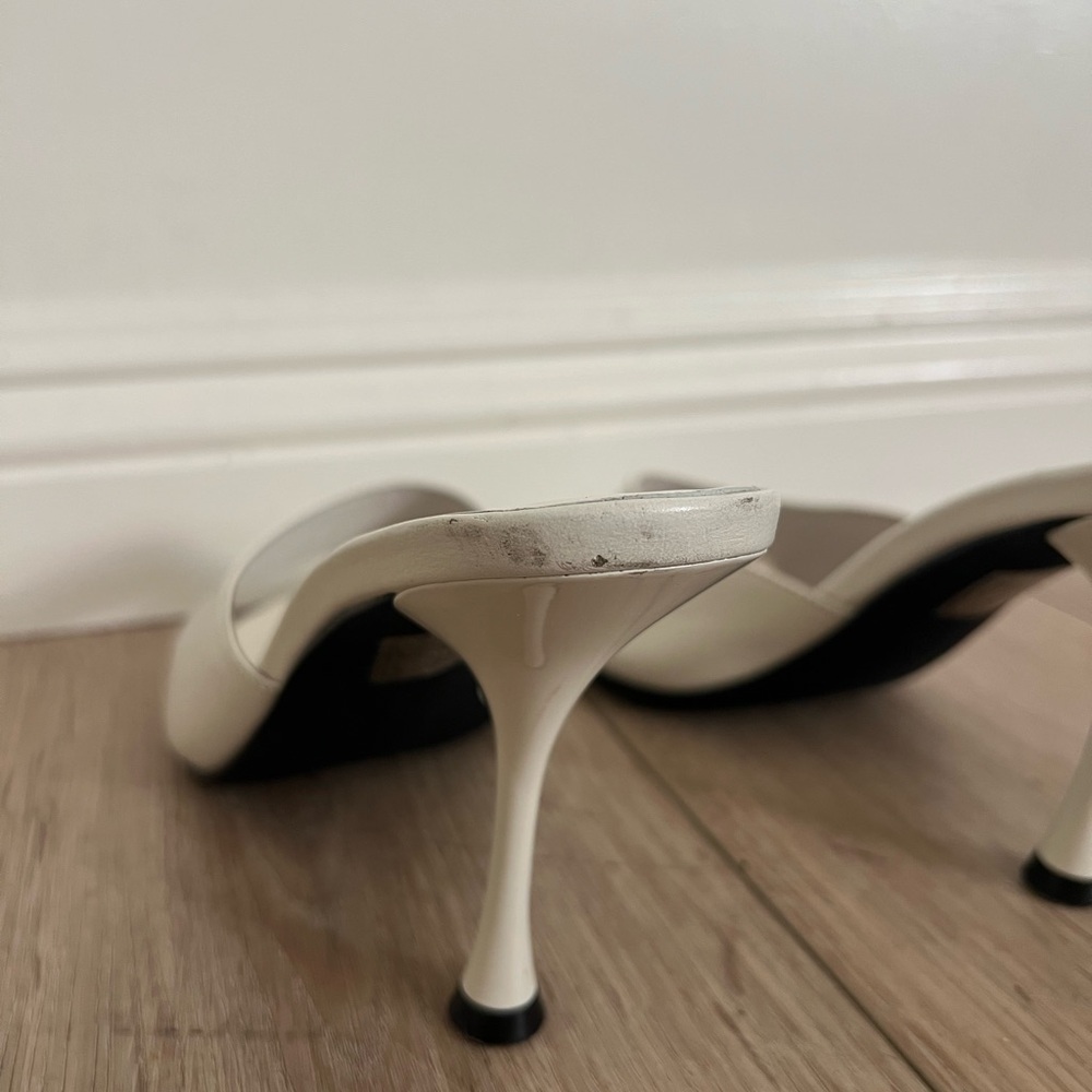 Jeffrey Campbell Agent High Heel Slide Size 9.5 in white - Picture 7 of 12